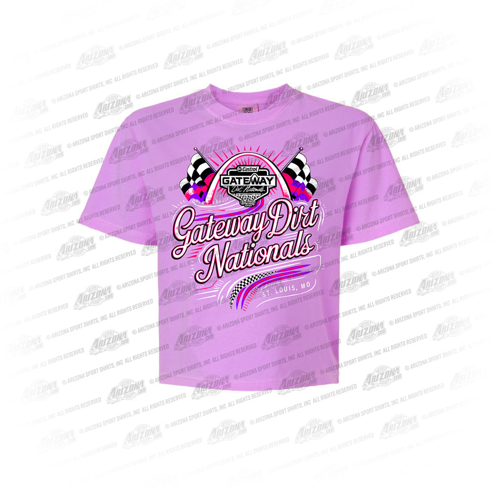 GW Flag Arch Ladies Crop Tee