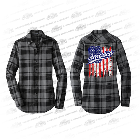 GR Made In America Ladies Flannel Long Sleeve