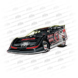 SB #0 Front Profile Late Model Decals