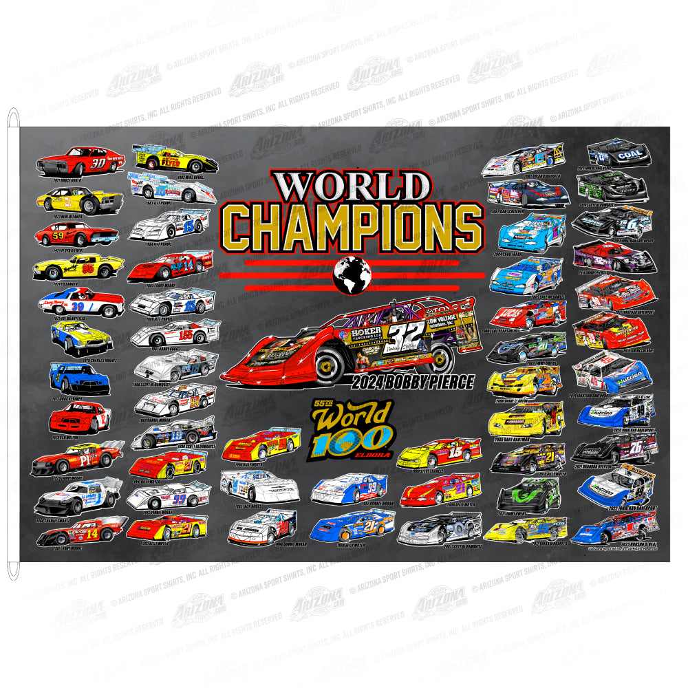 W100 2025 Past Winner Flag