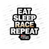 GR Eat Sleep Race Repeat Decal