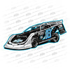 SB #0 Front Profile Late Model Decals