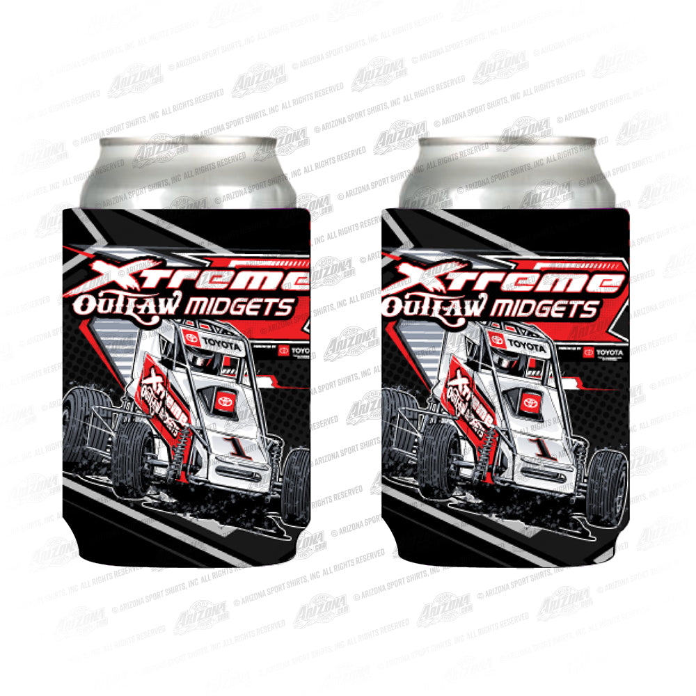 Xtreme Outlaw Midgets White Car Coozie