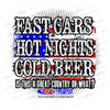 GR Fast Cars Hot Nights Decal