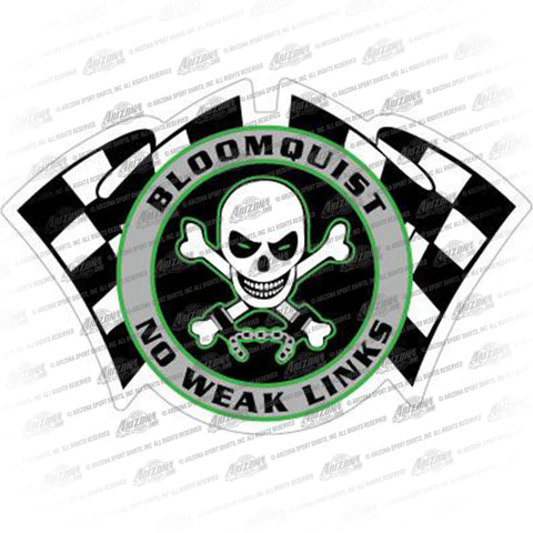 SB Skull Checkered Flags NWL Decal